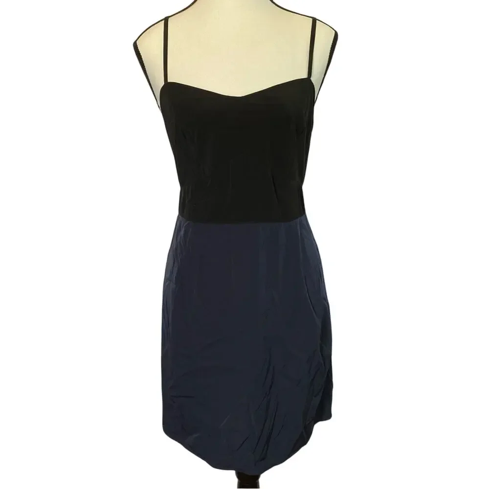 allsaints black slip dress All Saints black sweater slip dress size L main image 1